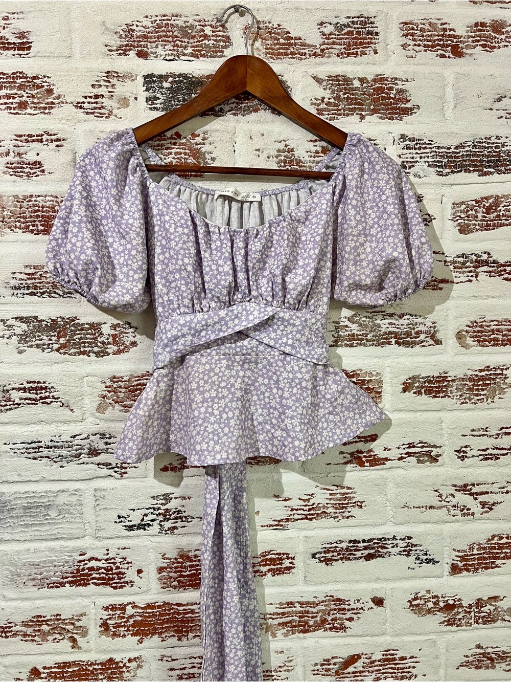 Altar’d State Floral Wrap Peplum Top XS
